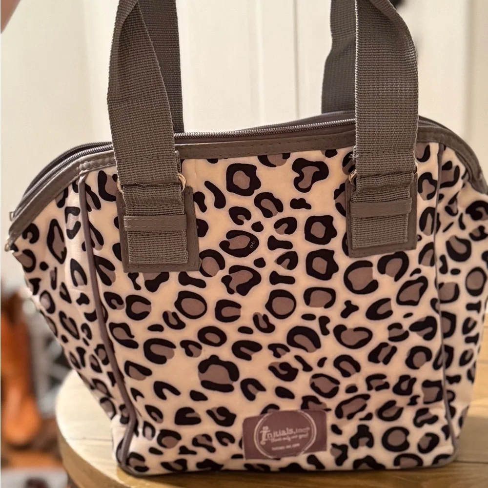 Animal print insulated lunch bag with name “Madison” EUC